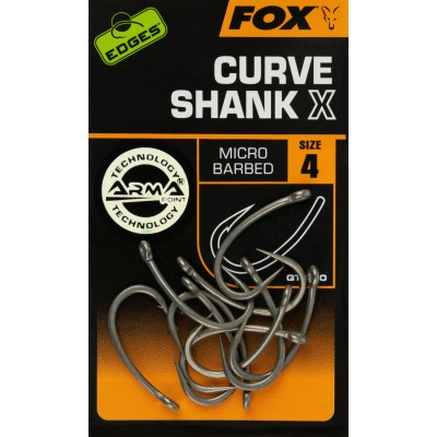 Fox Edges Curve Shank X Size 4/10szt.