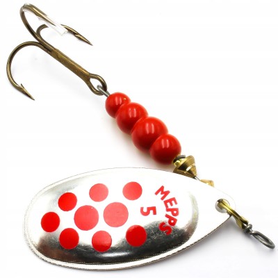 Mepps Aglia Srebr/Czerw Kropki nr.5/13g
