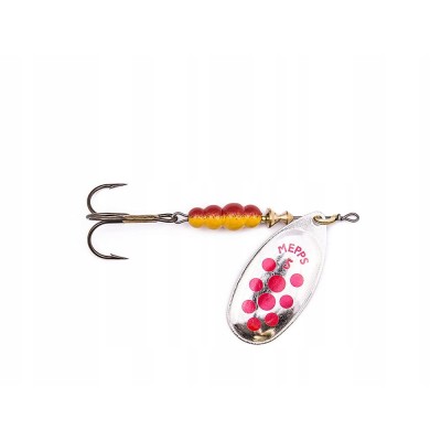 Mepps Aglia Srebr/Czerw Kropki nr.5/13g