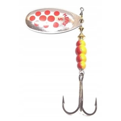 Mepps Aglia Srebr/Czerw Kropki nr.5/13g