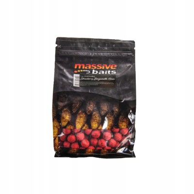 Massive Baits Kulki Strawberry Bergamotta 18mm 1kg