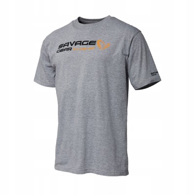 SavageGear T-shirt r.XL Grey Melange