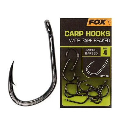 FOX Carp Wide Gape Beaked Haki r.4/10szt.