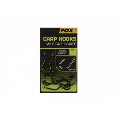 FOX Carp Wide Gape Beaked Haki r.6/10szt.
