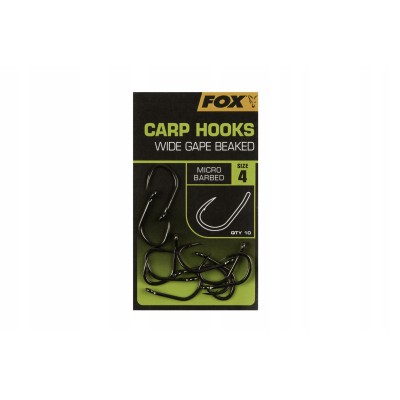 FOX Carp Wide Gape Beaked Haki r.6/10szt.
