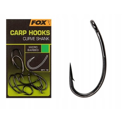 FOX Carp Curve Shank Haki r.4/10szt.