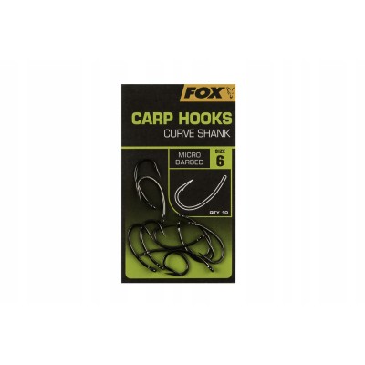 FOX Carp Curve Shank Haki r.4/10szt.