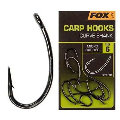 FOX Carp Curve Shank Haki r.4/10szt.
