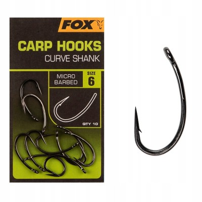 FOX Carp Curve Shank Haki r.4/10szt.