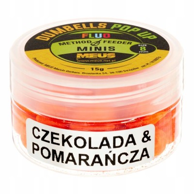 Meus Dumbells Fluo Pop Up Czekolada/Pomarańcza MINIS 8mm/15g