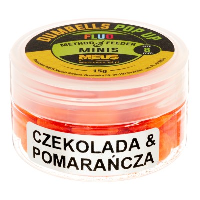 Meus Dumbells Fluo Pop Up Czekolada/Pomarańcza MINIS 8mm/15g