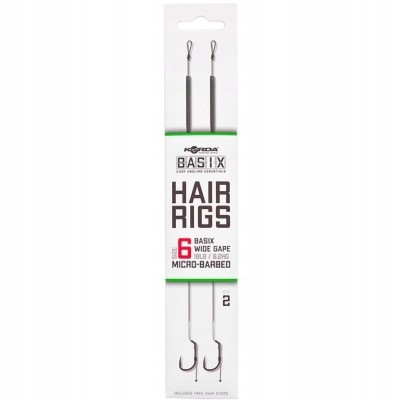 Korda Basix Gotowe Przypony Wide Gape 18lb/6/2szt