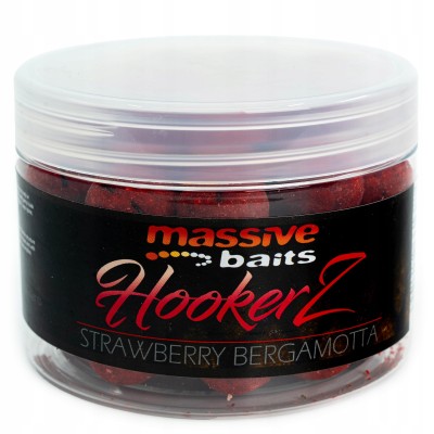 Massive Baits Kulki HookerZ Strawberry Bergamota 18mm/300ml