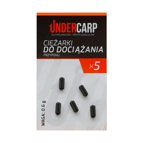 UnderCarp Ciężarki do Dociążania Przyponu 0.6g/5szt