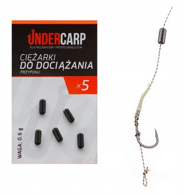 UnderCarp Ciężarki do Dociążania Przyponu 0.6g/5szt