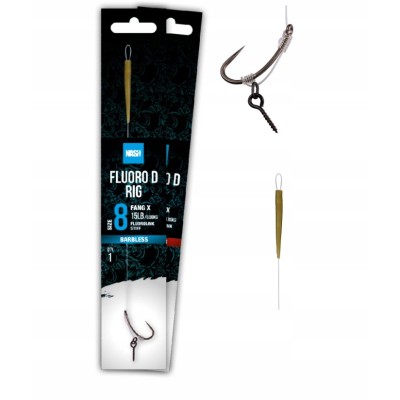 Nash Przypon Fluoro D Rig Micro Barbed Size 2/25lb/18cm/1szt.