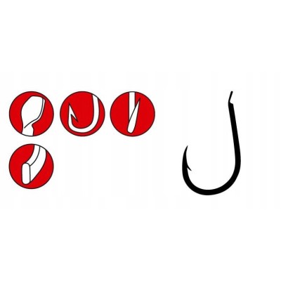 Gamakatsu Haki LS-3310F Black r.10/25 szt.