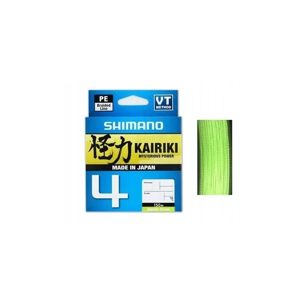 Shimano Plecionka Kairiki 4 - 0,190mm/150m 11,6kg Mantis Green