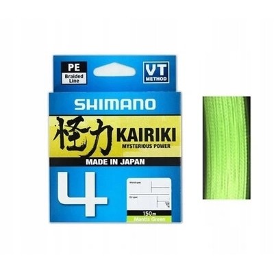 Shimano Plecionka Kairiki 4 - 0,190mm/150m 11,6kg Mantis Green