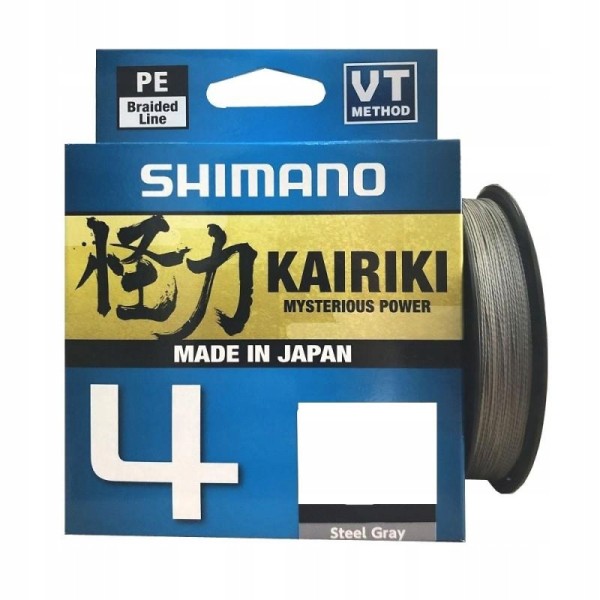 Shimano Plecionka Kairiki 4 - 0,100mm/150m 6,8kg Steel Gray