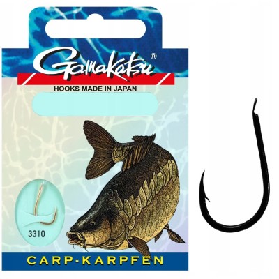 Gamakatsu Haki z Przyp. Karp 3310F r.10/0.20mm/60cm/10 szt.