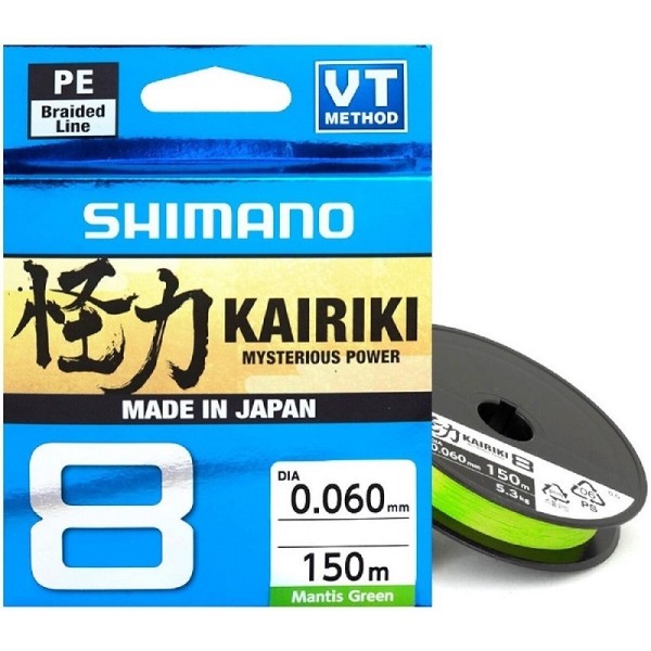 Shimano Plecionka Kairiki 4 - 0,215mm/150m/16,7kg/ Mantis Green