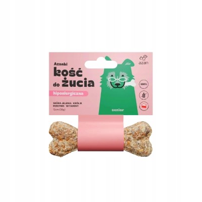 Kość ze skóry jelenia senior 12cm AZANKI