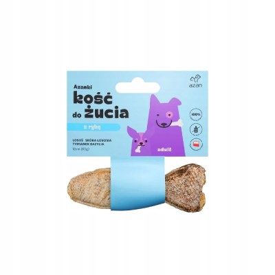 Kość z łososiem rybka 12 cm AZANKI