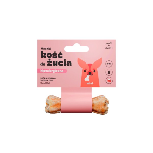 Kośc ze skóry końskiej mini 10cm AZANKI