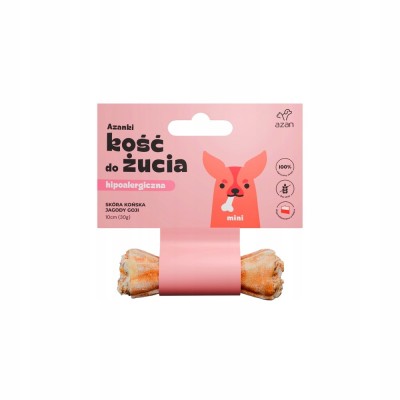 Kośc ze skóry końskiej mini 10cm AZANKI