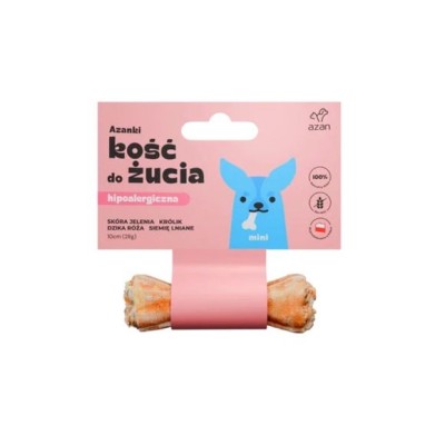 Kośc ze skóry jelenia mini 10cm AZANKI