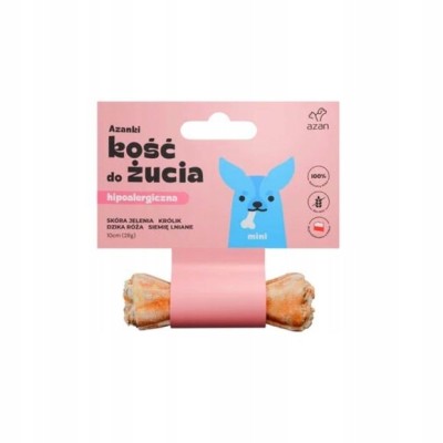 Kośc ze skóry jelenia mini 10cm AZANKI