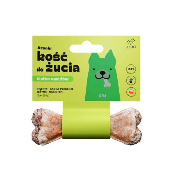 Kośc z insektami i jeżyną S/M 12cm AZANKI