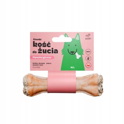 Kośc ze skóry jelenia M/L 17cm AZANKI