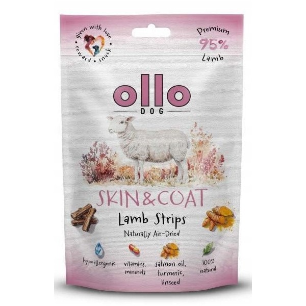 OLLO przysmak strips jagnięcina 80g