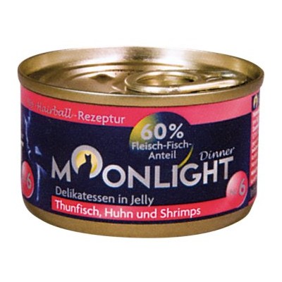 Moonlight 6 tuńczyk+kurczak+krewetka w galaretce 80g