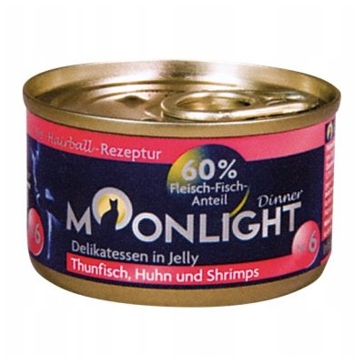 Moonlight 6 tuńczyk+kurczak+krewetka w galaretce 80g