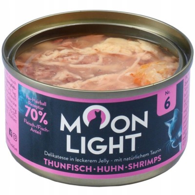 Moonlight 6 tuńczyk+kurczak+krewetka w galaretce 80g
