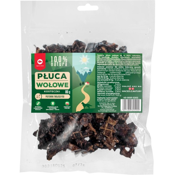 Płuca wołowe kosteczki 80g MACED