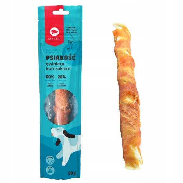 Pałka owinięta kurczakiem 25cm 80g MACED