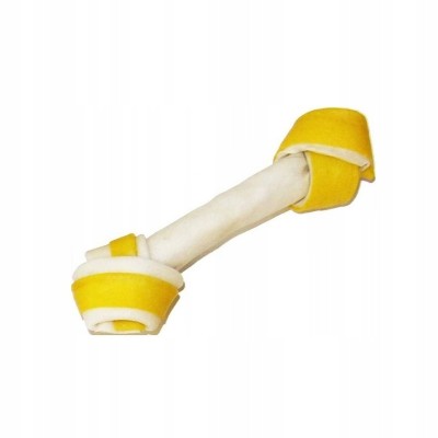 Kość wiązana biało-żółta 16cm MACED