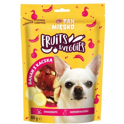 Przysmaki dla psa banan z kaczką 100g PAN MIĘSKO