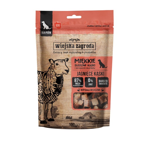 Przysmak dla psa jagnięce kąski  100g WIEJSKA ZAGRODA