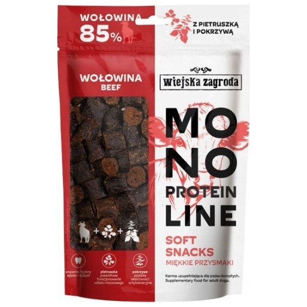 Przysmk dla psa monoproteinowe miekkie wołowina  115g WIEJSKA ZAGRODA