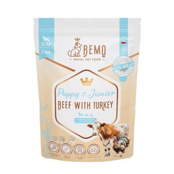 Bemo junior S/M wołowina indyk 1 kg