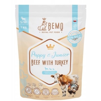 Bemo junior S/M wołowina indyk 1 kg