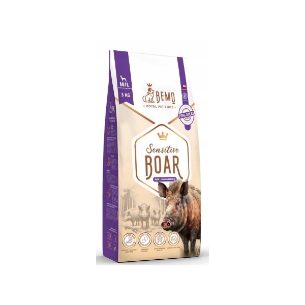 Bemo sensitive Boar S/M monobiałkowy dzik 3 kg