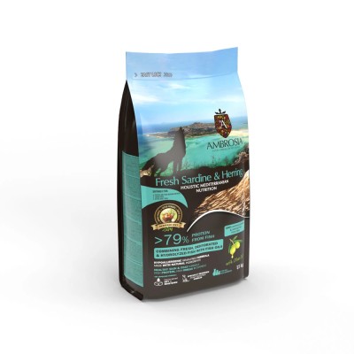 Karma dla psa Ambrosia mediterranean puppy sardynka śledz 1,5kg