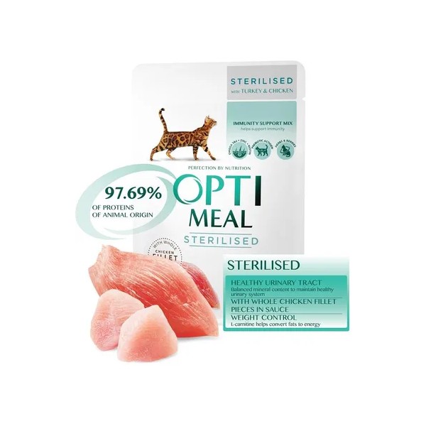 Karma dla kota kurczak 85g OPTI MEAL