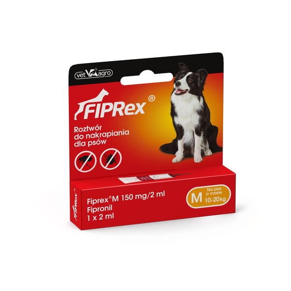Krople przeciw pchłom i kleszczom dla psa 10-20kg 2ml FIPREX